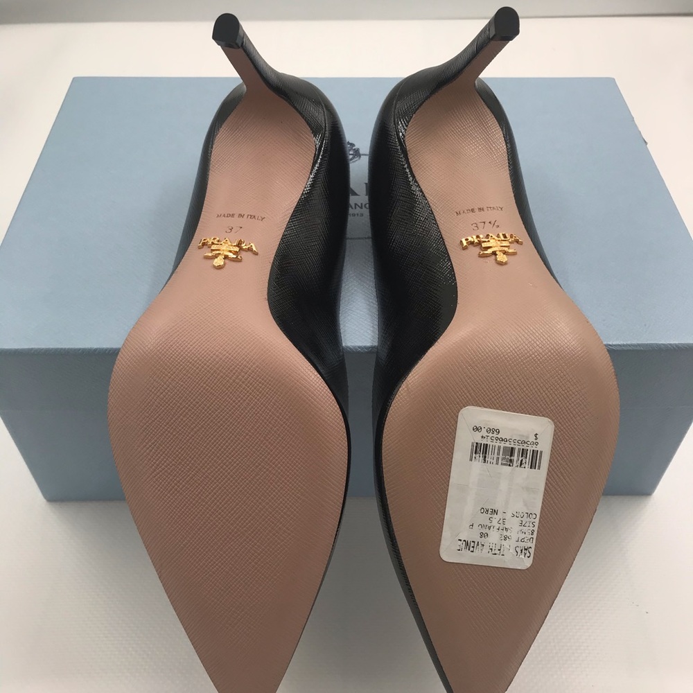Prada Shoes Prada Heels NWB 1/2 size off 37L 37.5R - Picture 11 of 14